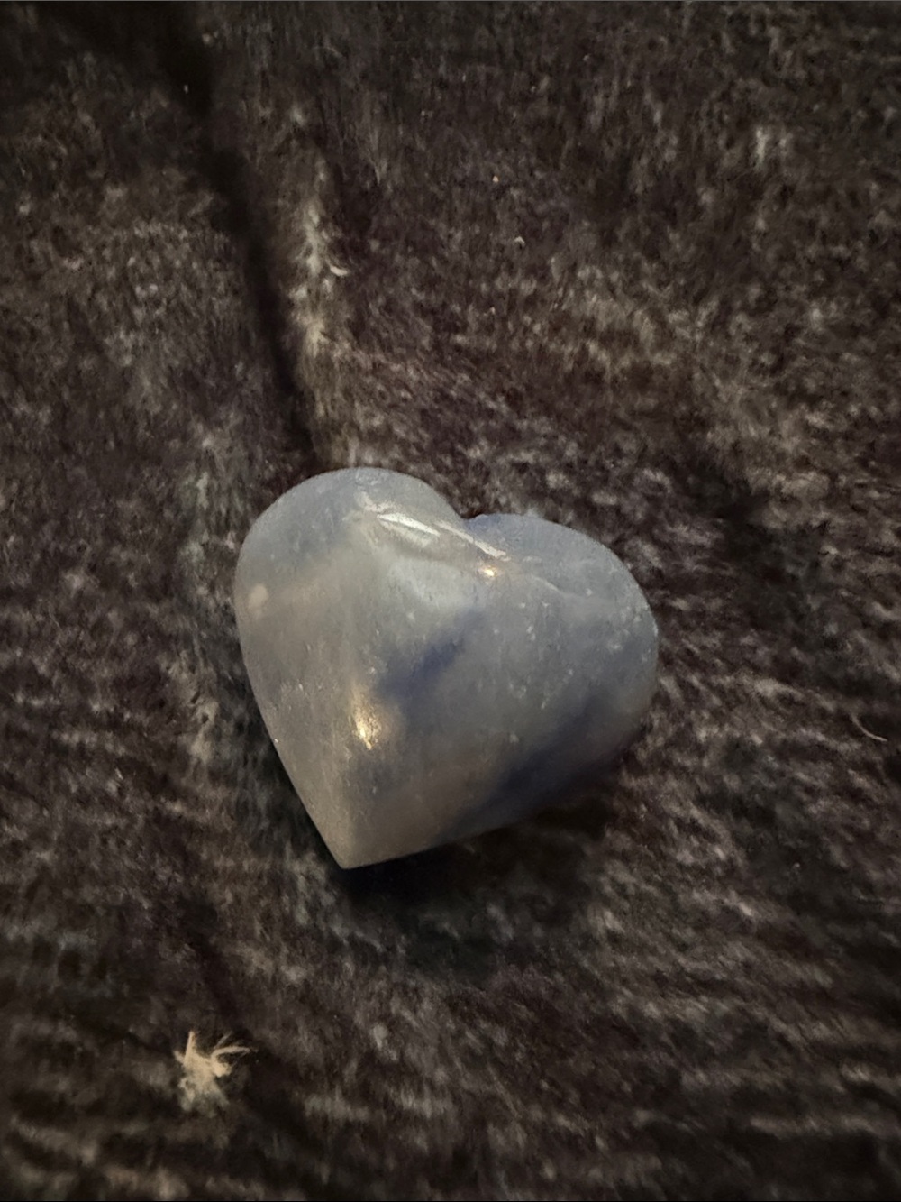 Natural Blue Calcite Gemstone Quartz Heart